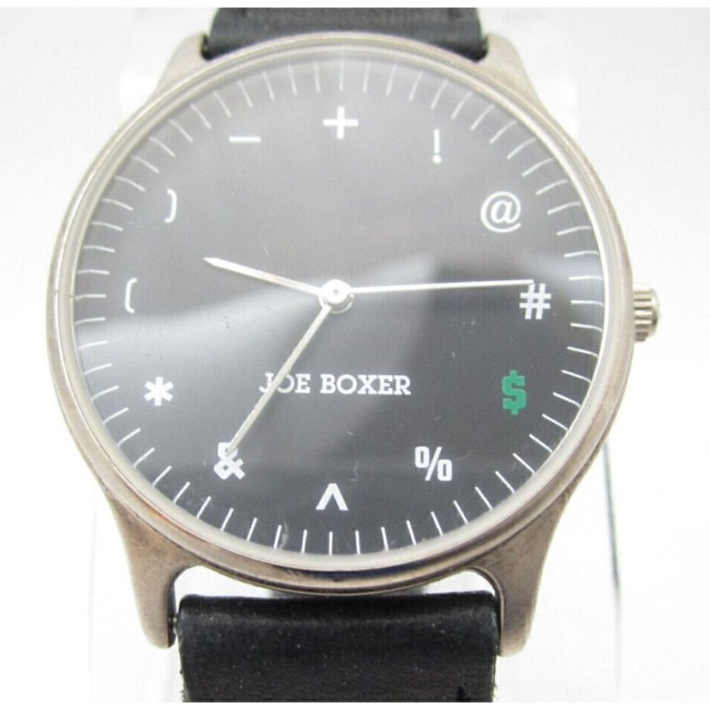 Vtg 1995 Joe Boxer Timex Symbols Quartz WR Analog 35mm Dial Round‎ Watch (G233)